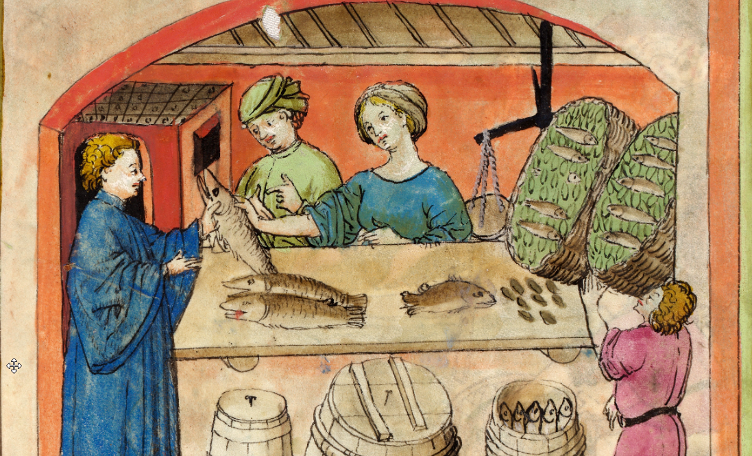 Poissonnier, détail de miniature